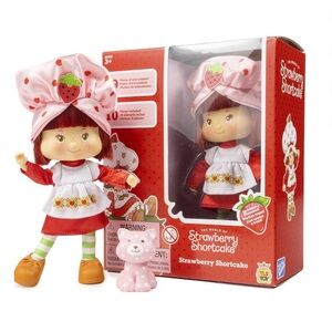 Strawberry Shortcake Plush Doll in Pink and Red Outfit - Strawberry Shortcake